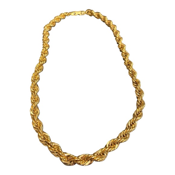 Vintage Napier Gold-Tone Rope Chain Necklace Heavy Statement Pat. 4774743 JB9 - Picture 1 of 4